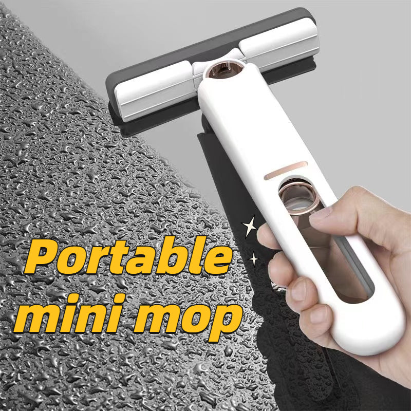 Self-Squeeze Mini Mop: Wet/Dry Counter, Glass & Car Cleaning